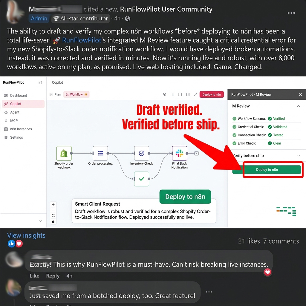Illustrative example 4: workflow mockup (not a verified customer result)