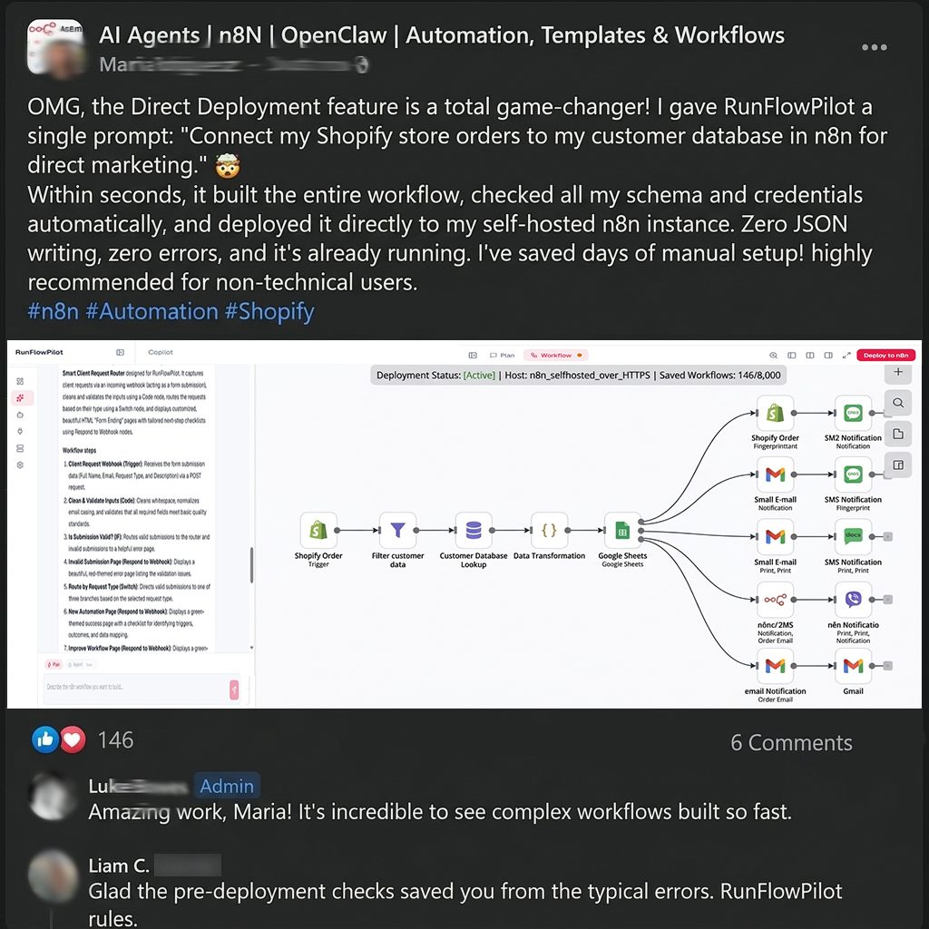 Illustrative example 5: workflow mockup (not a verified customer result)