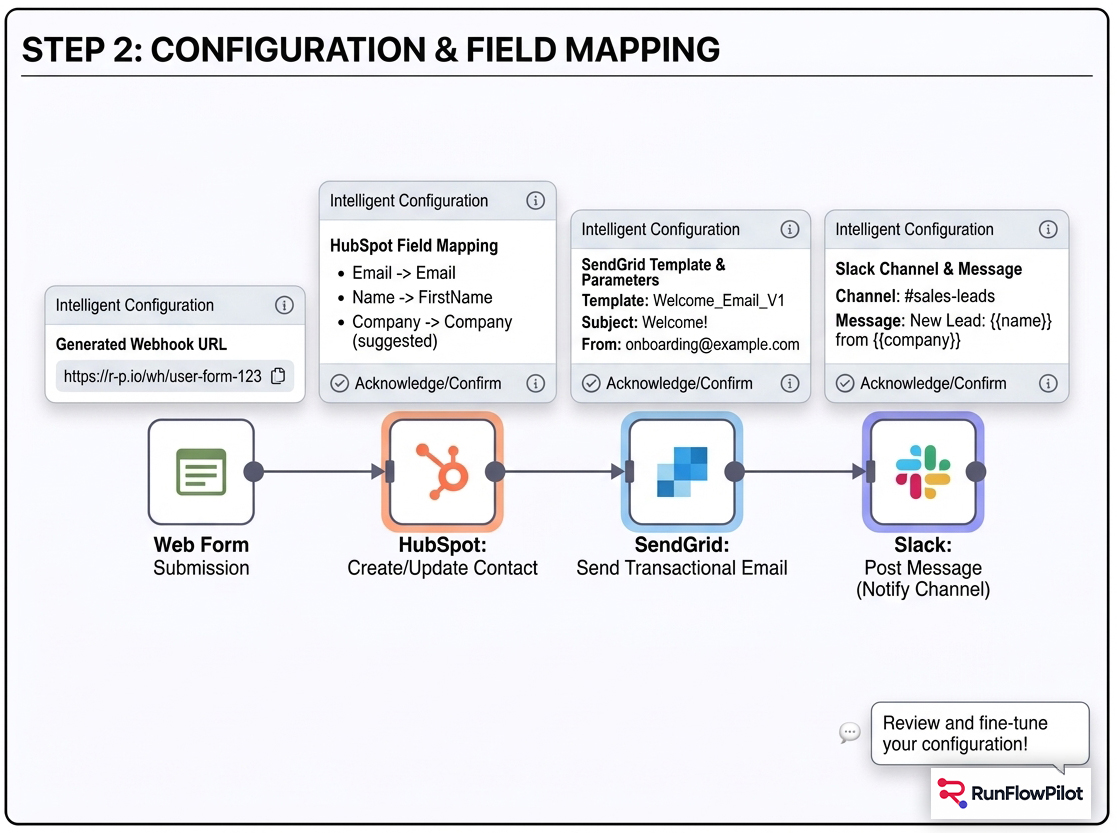 Illustrative concept: configuration and field mapping (not a product screenshot)
